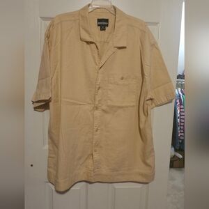 Woolrich Elite Series Men's Beige Button Down Shirt Sz XL